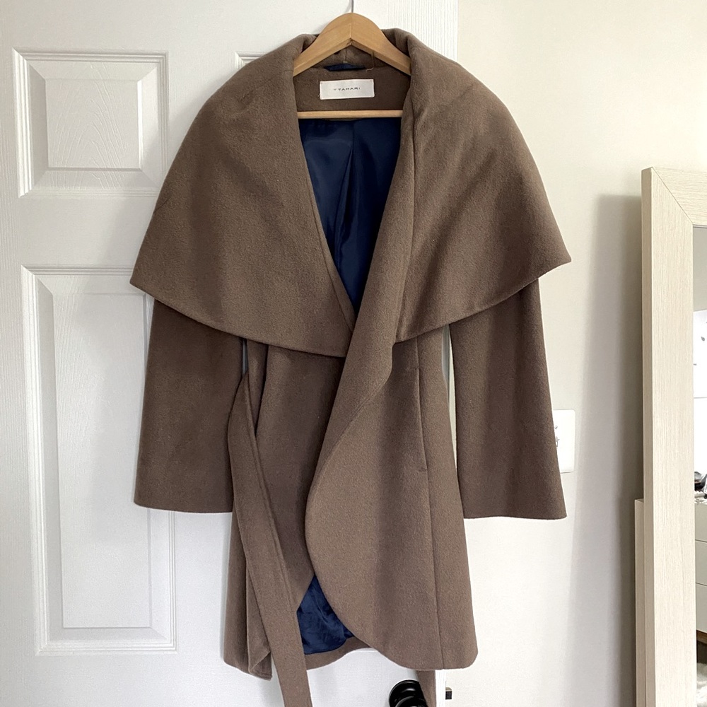 T Tahari Wool Wrap Coat